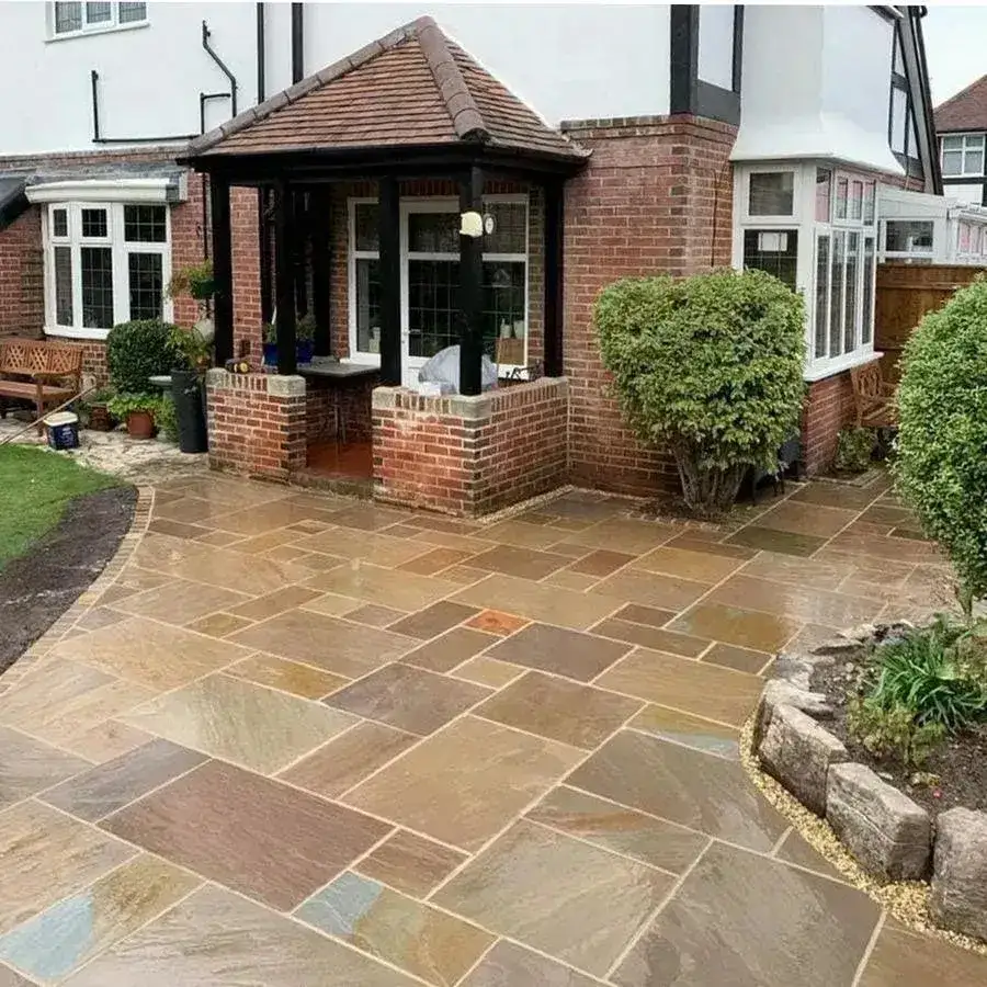 Autumn Brown Indian Sandstone Paving Patio Packs 22mm Cal. From £19.92/m2 - Image 3