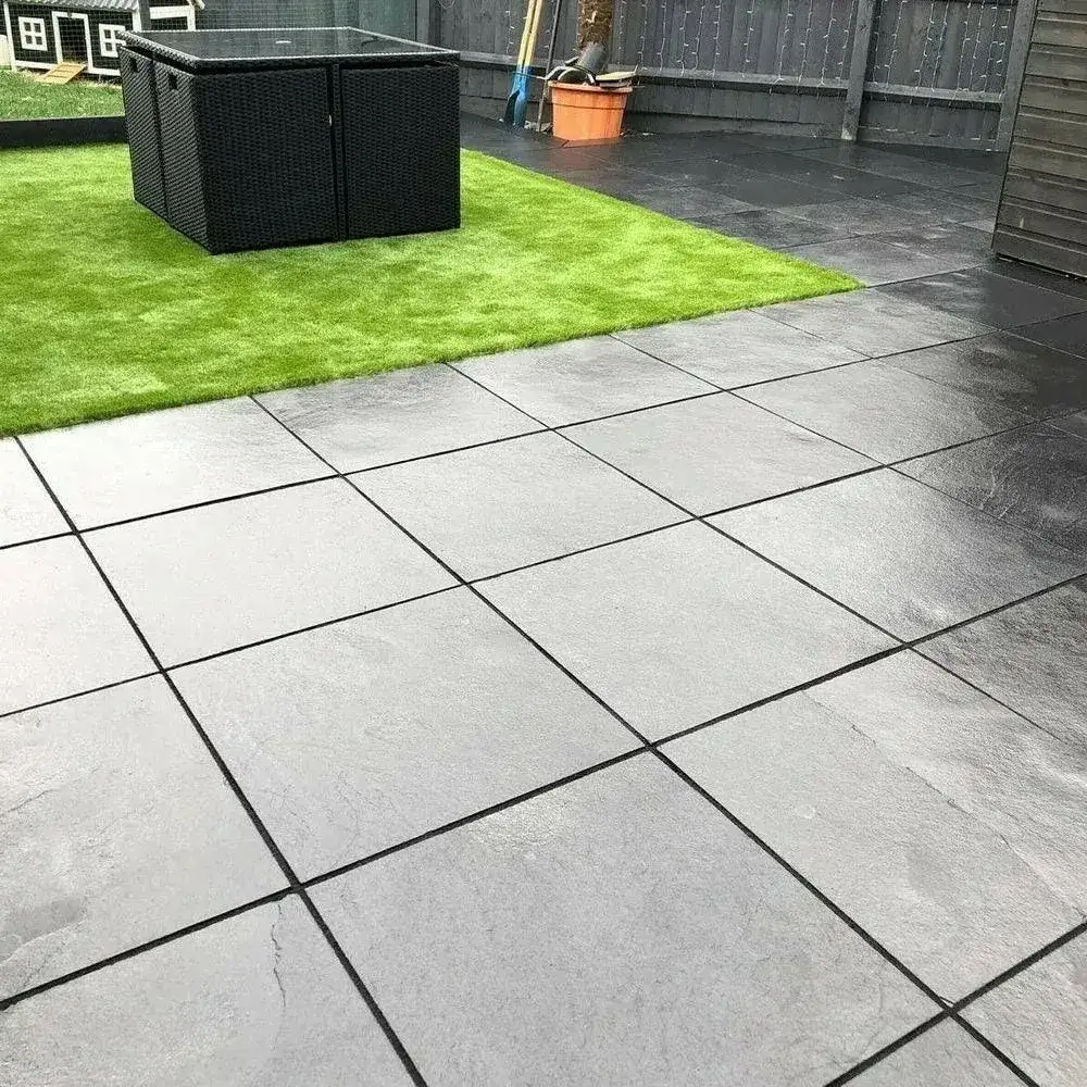 Black Limestone Paving Kadapha Slabs 600x600 22mm From £19.39/m2 - Image 6