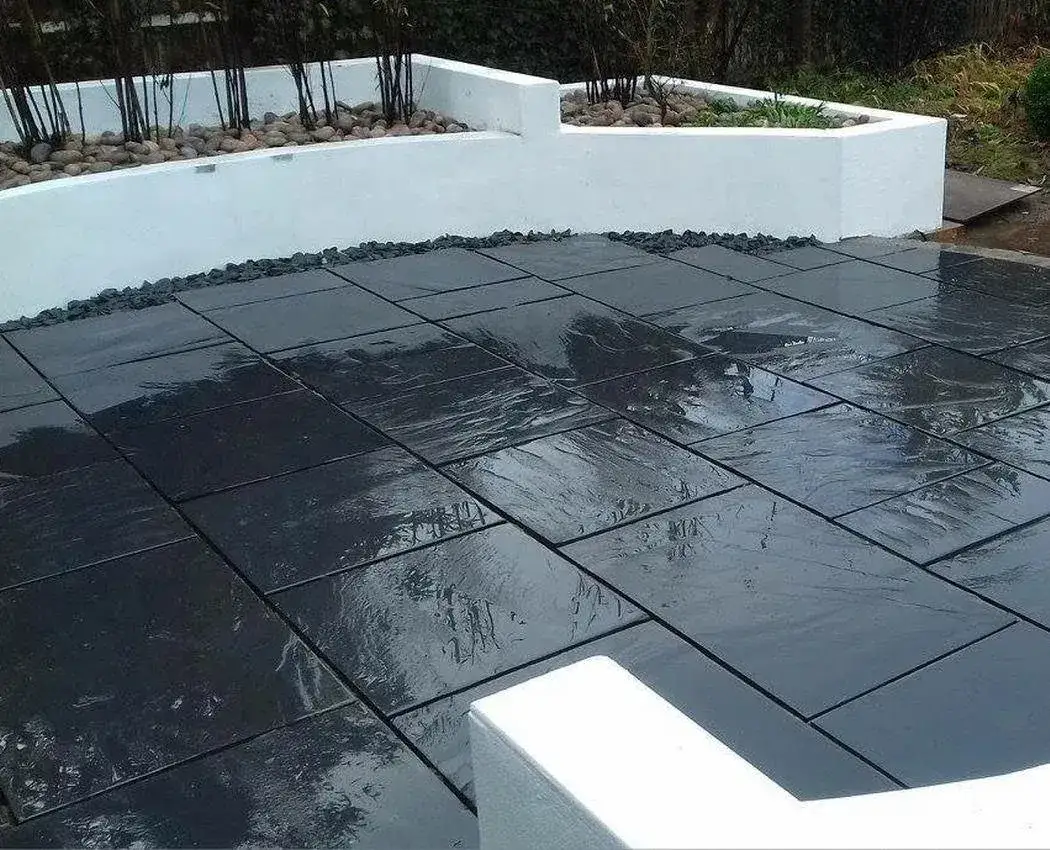 Black Slate Paving China Slate Midnight Slabs 600x600 From £28.99/m2 - Image 3