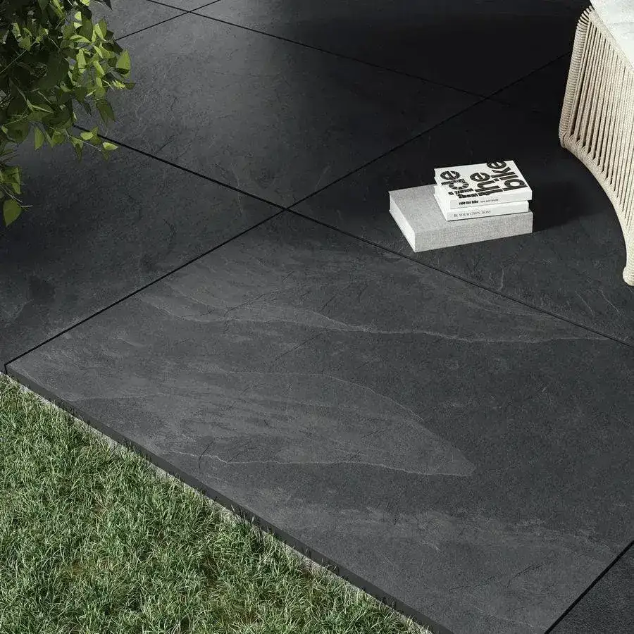 Brazilian Black Slate Porcelain Paving 900x600x20 From £21.38/m2 - Image 4