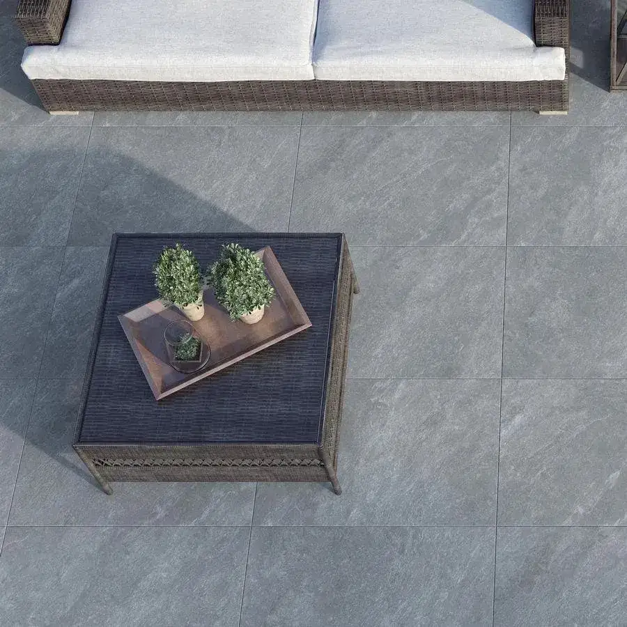 Brownhill Dark Grey Porcelain Paving Slabs 900x600 From £21.99/m2 - Image 2
