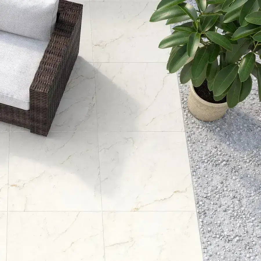 Carrara Marble Porcelain Paving Slabs 900x600 From £20.99/m2 - Image 3