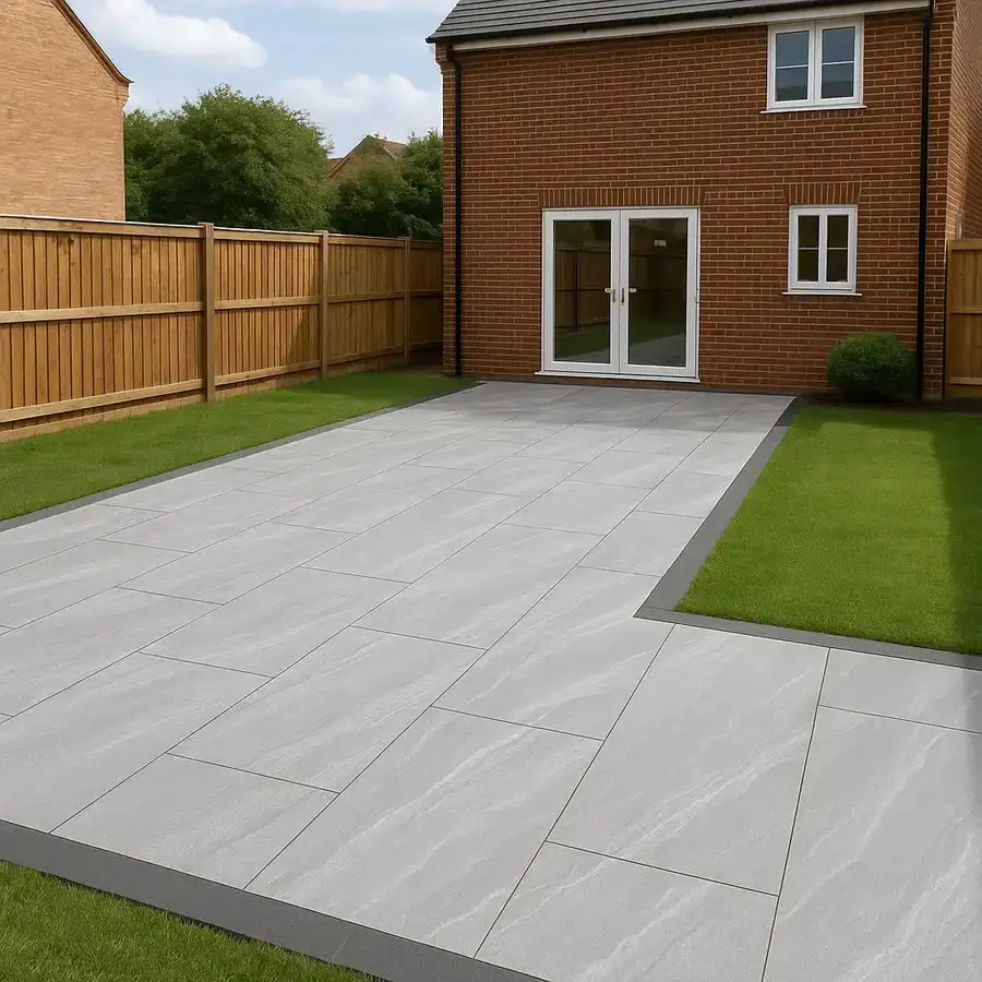 Crossover Grey Porcelain Paving Slabs 900x600x20 From £20.49/m2