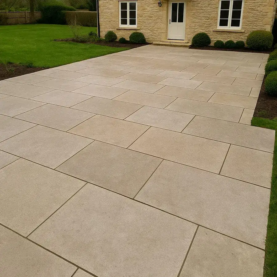 Sinai Pearl Limestone Paving Honed & Tumbled 900x600x20 From £42.58/m2 - Image 3