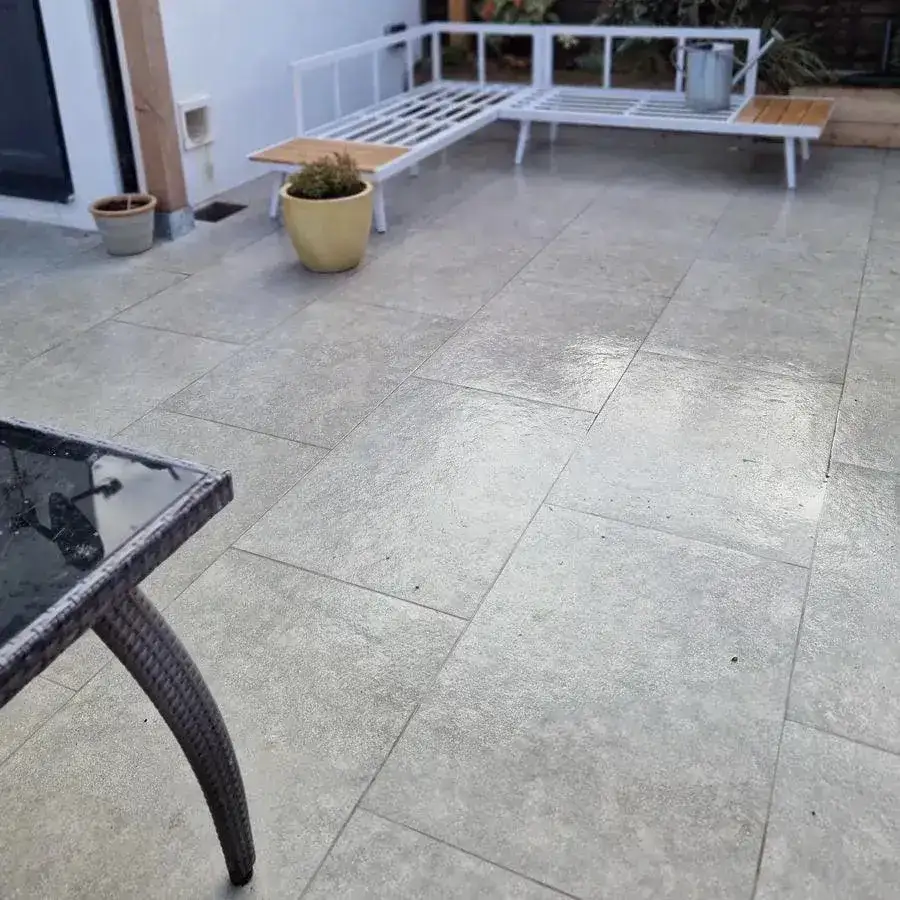 Fossil Grey Limestone Effect Porcelain Paving 900x600 From £20.93/m2 - Image 3