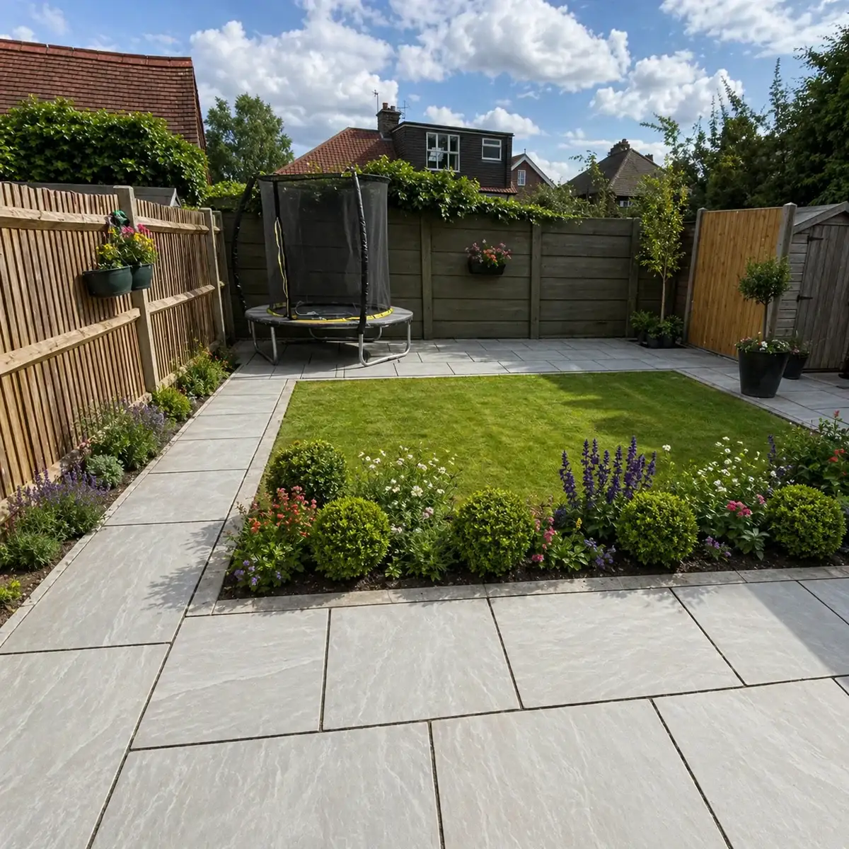 Kandla Grey Indian Sandstone Paving Light Grey 600x600 22mm Cal. From £21.39/m2 - Image 3