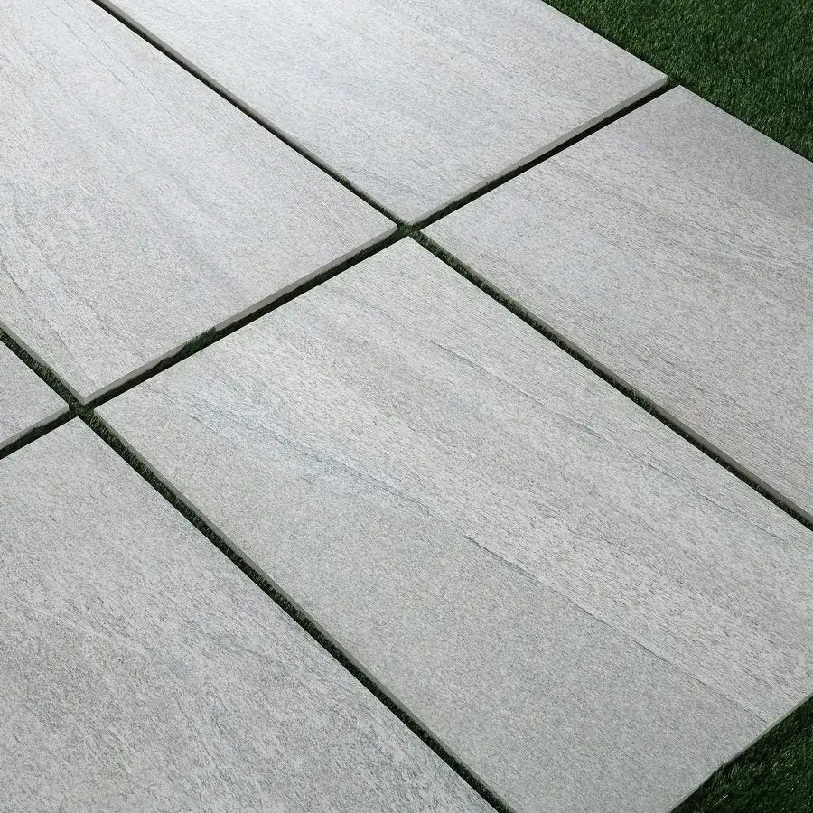 Light Grey Porcelain Paving Tiles Full-Body Coloured 900x600x20 From £19.89/m2 - Image 4