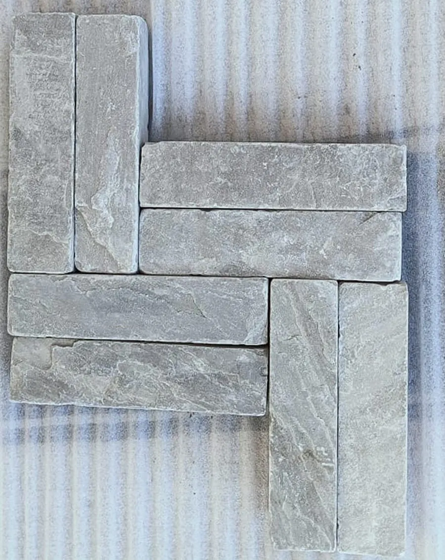 Kandla Grey Indian Sandstone Tumbled Pavers 200x50x40mm, From £53.99/m2 - Image 5