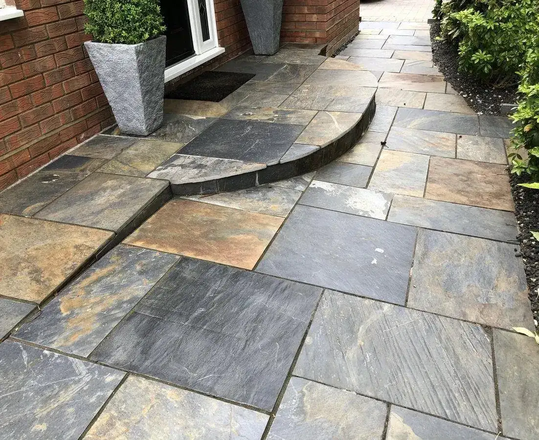 China Multicolour Copper Slate Paving Slabs 600x600 From £28.99/m2 - Image 4