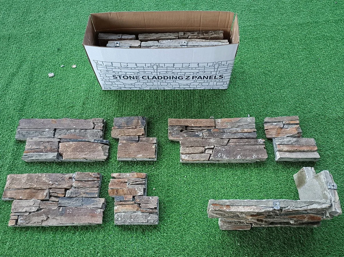Multicolour Slate Stone Cladding Z Tiles Clad Panels Cement Backing From £65.39/m2 - Image 4