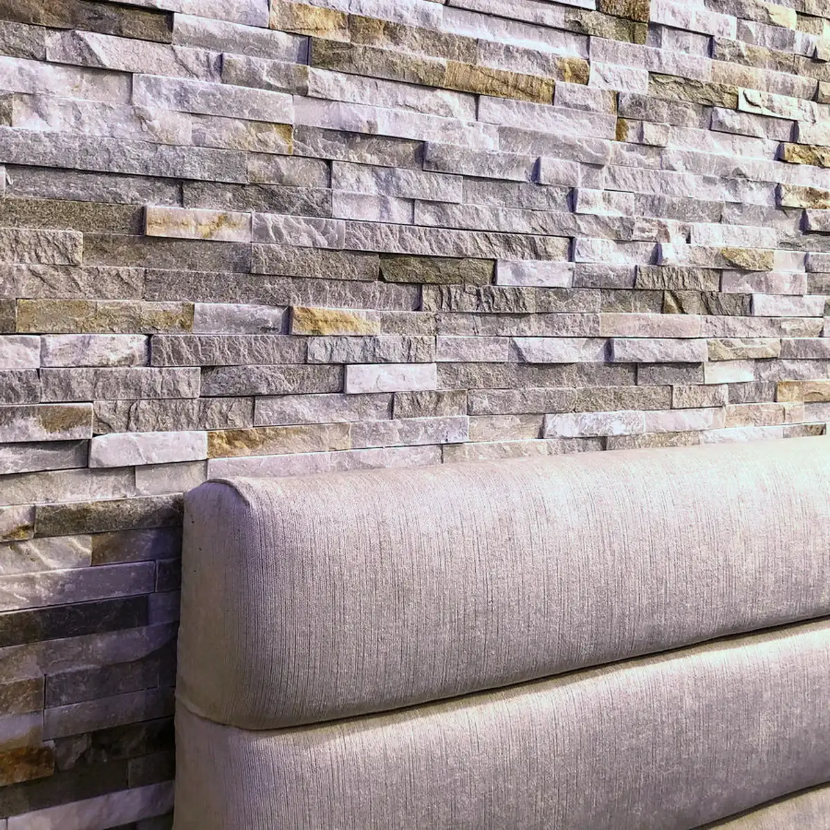 Oyster Quartz Split Face Tiles Cladding 360x100 From £26.69/m2 - Image 4