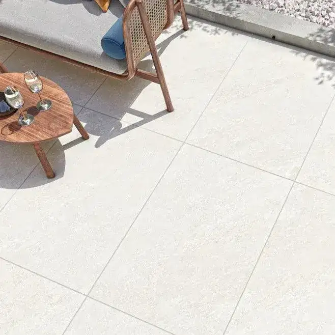 Quartz White Porcelain Paving Slabs 900x600x20 From £20.99/m2 - Image 5