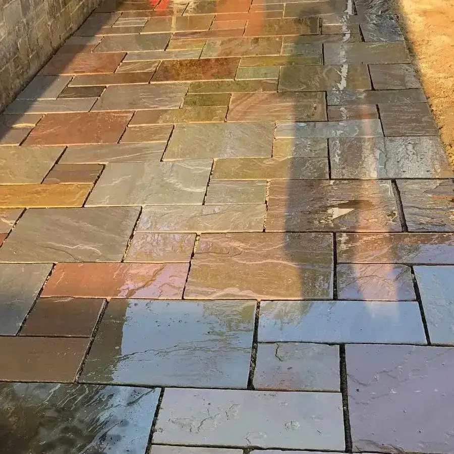 Raj Blend Indian Sandstone Paving Patio Packs 560 Series 3 Sizes 22mm Cal. From £19.59/m2 - Image 4