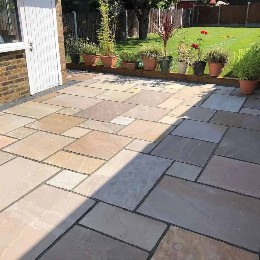 Raj Green Indian Sandstone Paving Patio Packs 22mm Cal. From £21.55/m2 - Image 3