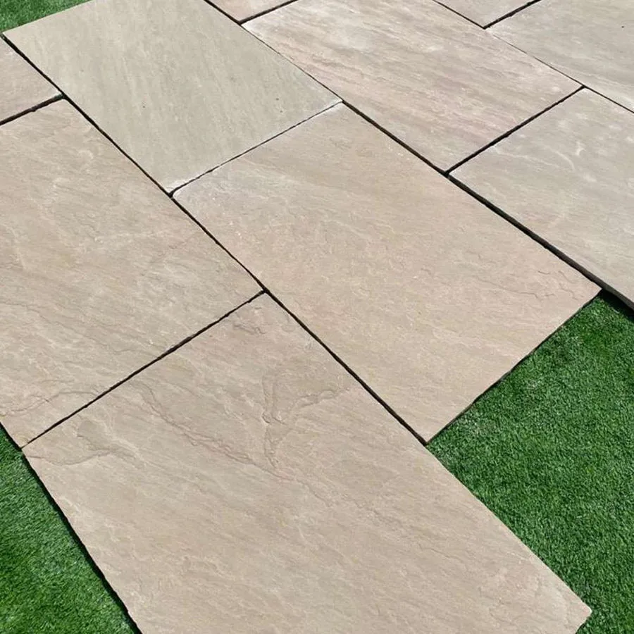 Raj Green Indian Sandstone Paving 900x600 22mm Cal. From £24.50/m2 - Image 4