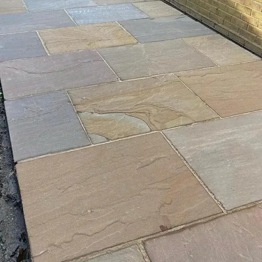 Raj Green Indian Sandstone Paving 900x600 22mm Cal. From £24.50/m2 - Image 6