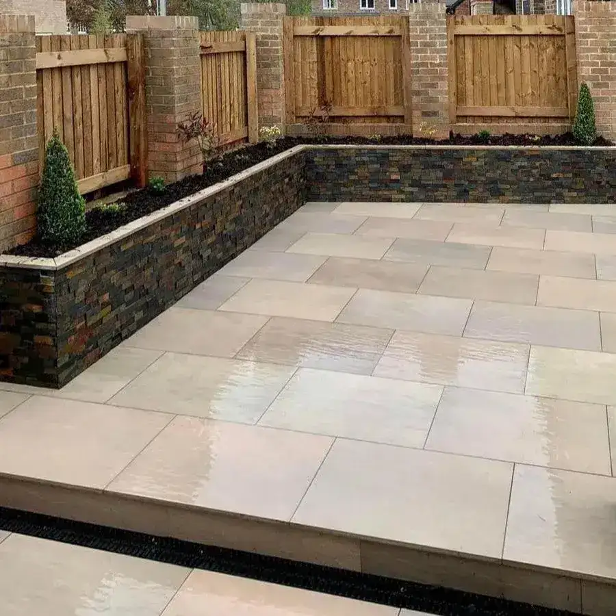 Raj Green Porcelain Paving Slabs 600x600 From £20.99/m2 - Image 3