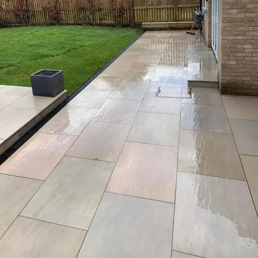 Raj Green Porcelain Paving Slabs 900x600x20 From £18.89/m2 - Image 3