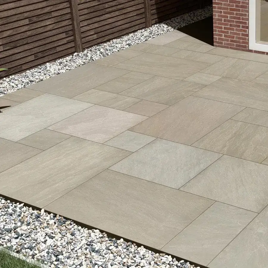 Raj Green Porcelain Paving Slabs 900x600x20 From £18.89/m2 - Image 4