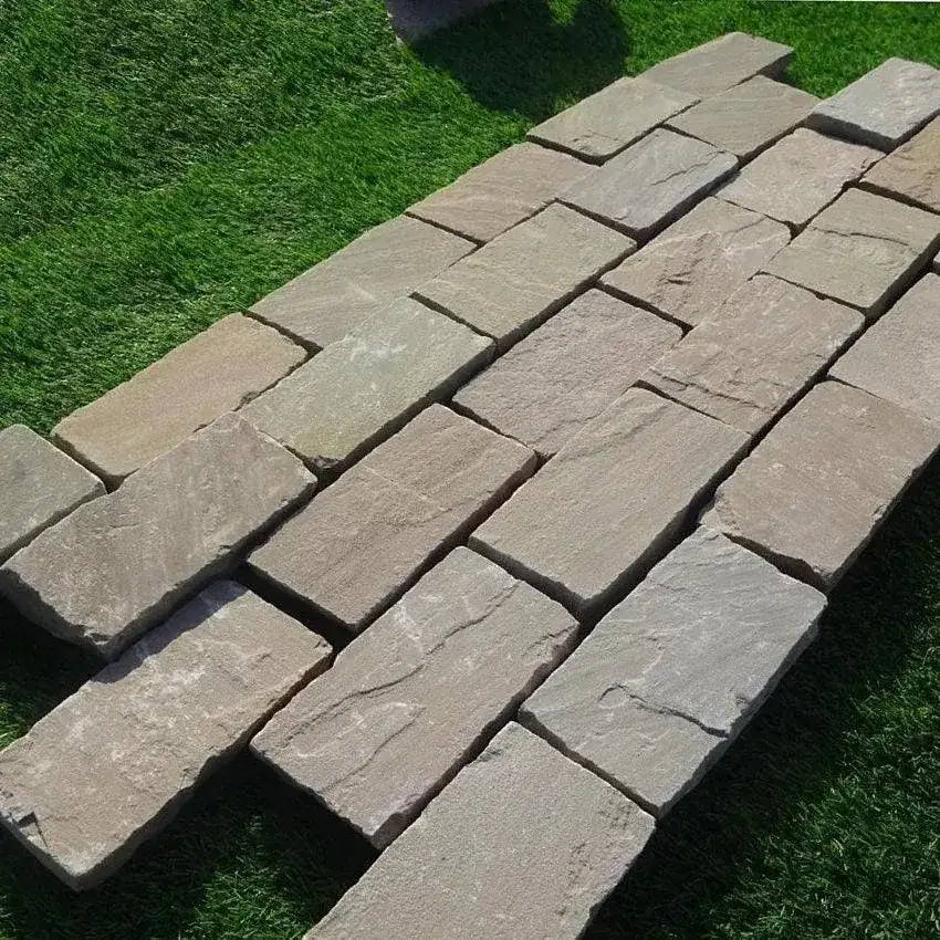 Raj Green Indian Sandstone Cobble Setts 200x100x50mm From £45.99/m2 - Image 3