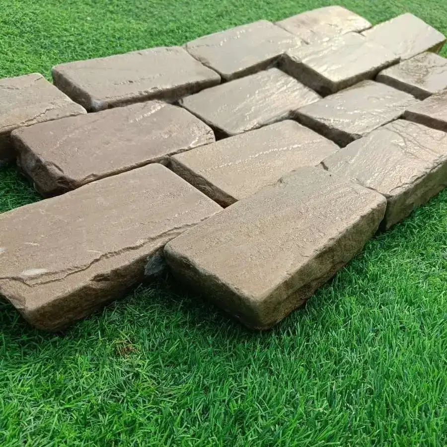 Raj Green Sandstone Tumbled Cobbles 200x100x50mm From £42.59/m2 - Image 4