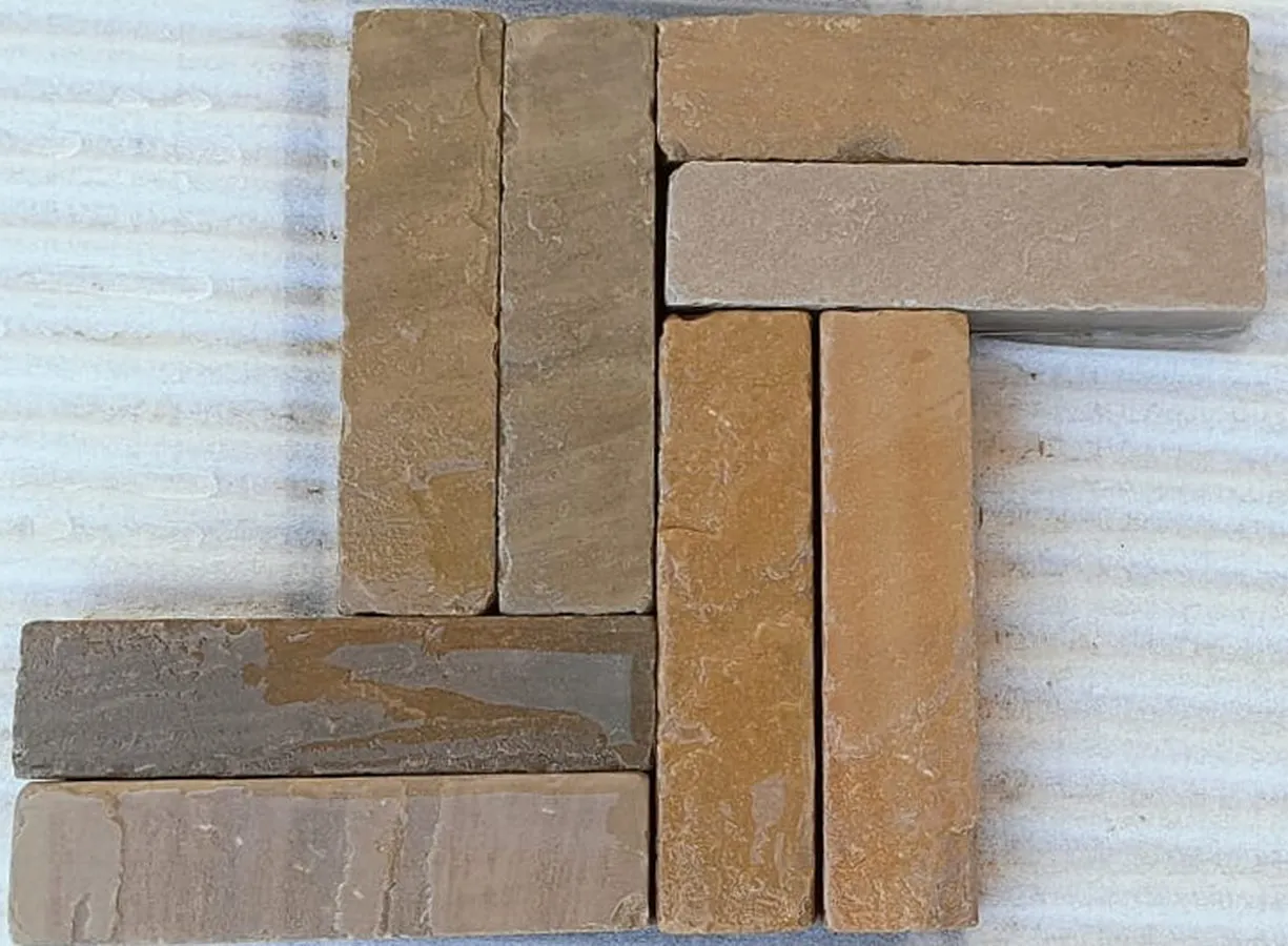 Raj Green Indian Sandstone Tumbled Pavers 200x50x40mm, From £53.99/m2 - Image 5