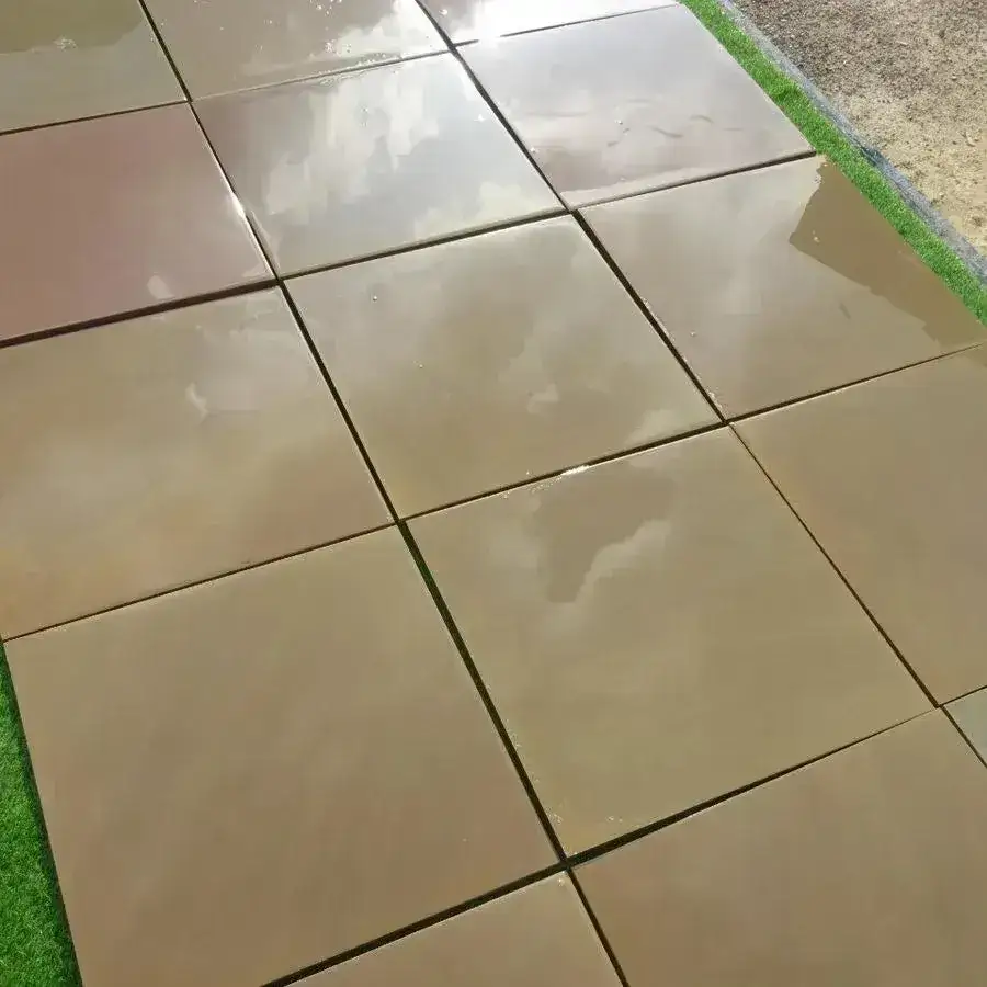 Raj Green Smooth Indian Sandstone Paving Sawn & Honed 600x600 From £21.69/m2 - Image 4