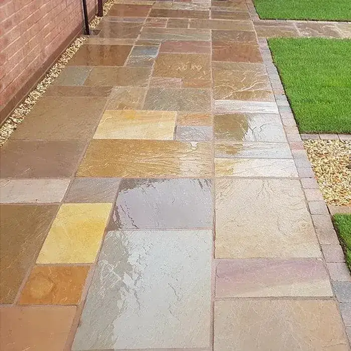 Rippon Buff Indian Sandstone Paving 900x600 22mm Cal. From £22.59/m2 - Image 4