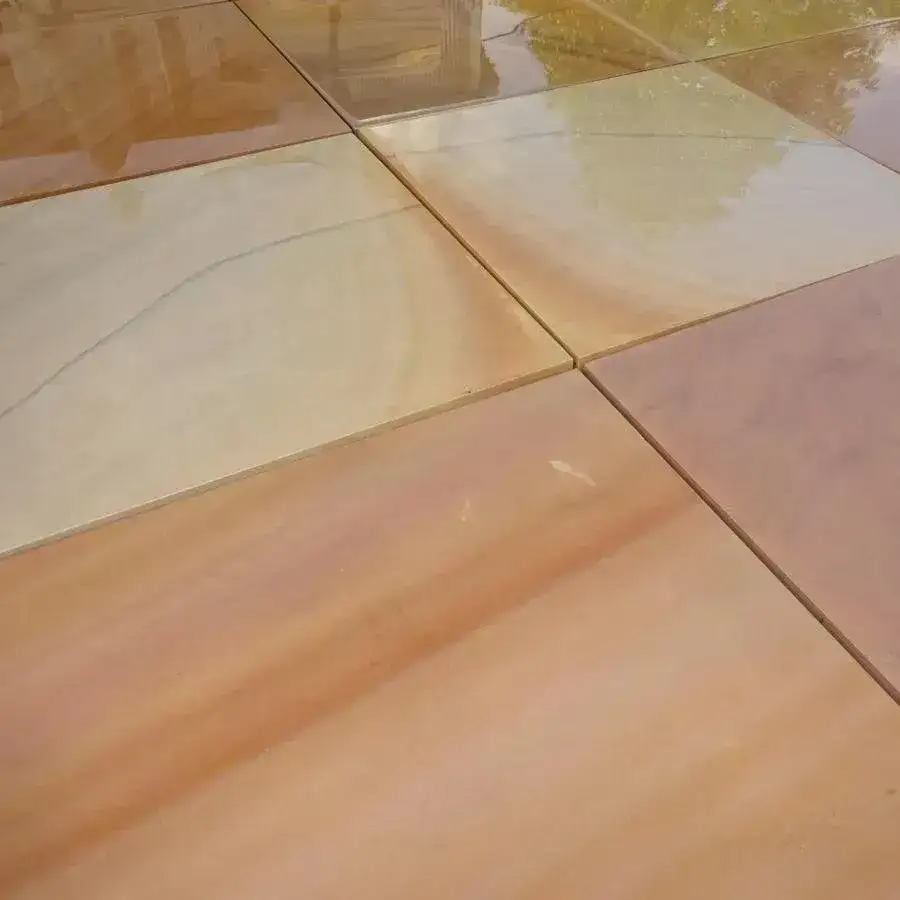 Rippon Buff Indian Sandstone Paving, Smooth Honed & Sawn 600x600 From £19.98/m2 - Image 4