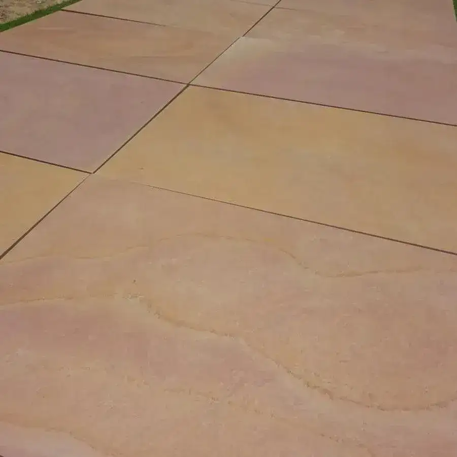 Rippon Buff Smooth Indian Sandstone Paving Sawn & Honed 900x600 From £26.69/m2 - Image 4