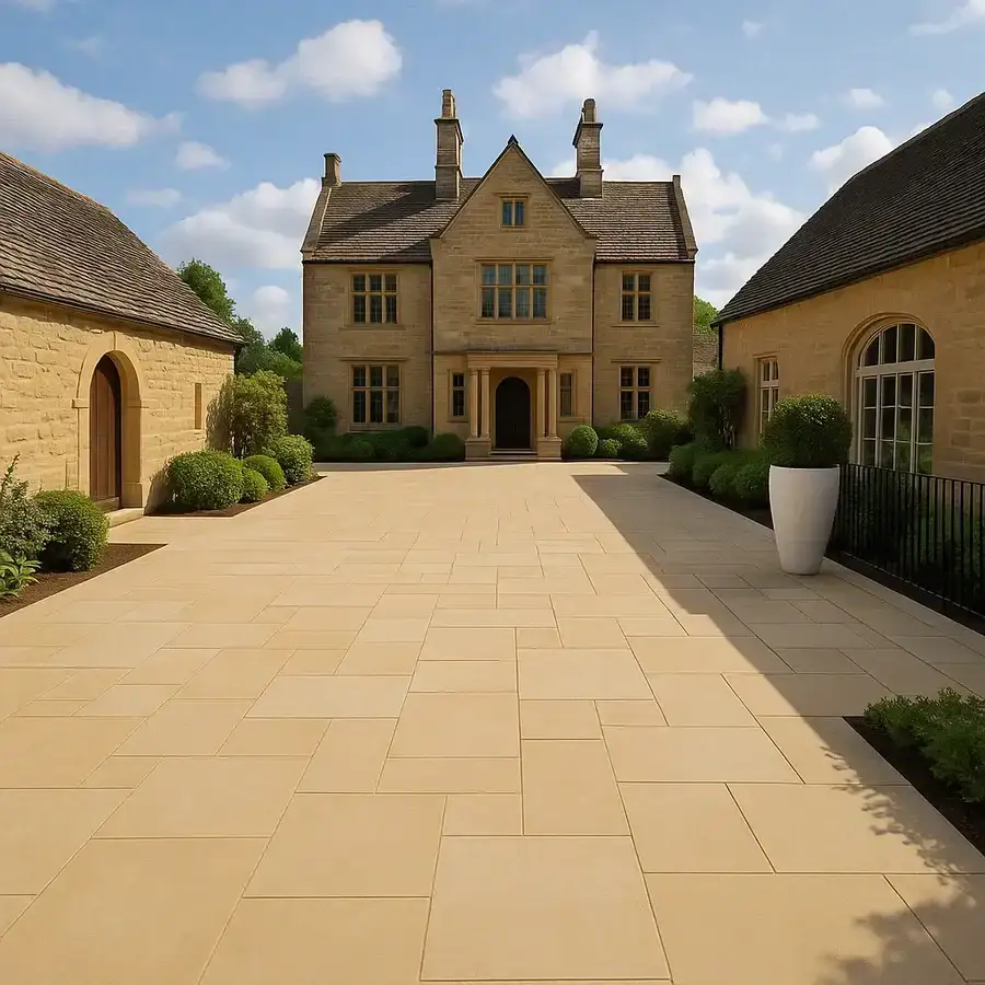 Yorkstone Paving Slabs Sawn & Honed 900 x 600 x 50mm From £19.69/m2 - Image 4