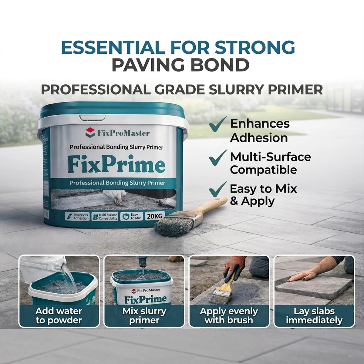 Slurry Primer 20kg for Paving Slabs – Bonding Layer From £25.99 - Image 3