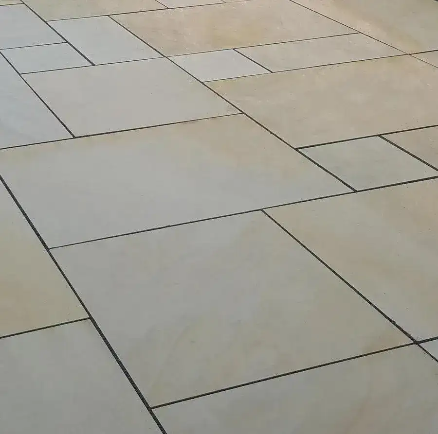 Fossil Mint Indian Sandstone Paving Smooth Honed Sawn Patio Packs From £24.19/m2 - Image 5