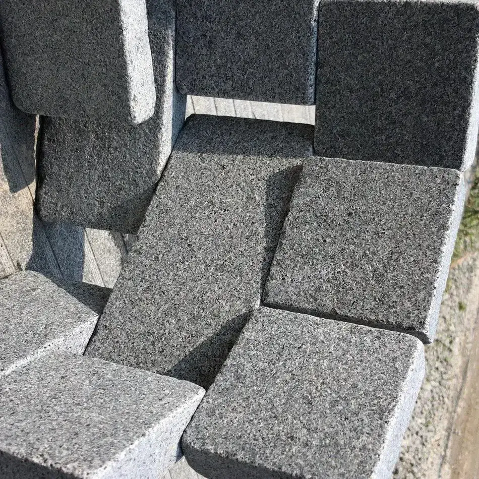 Tumbled Granite Edging Setts Blue Black 100x100x30mm From £45.59/m2 - Image 4