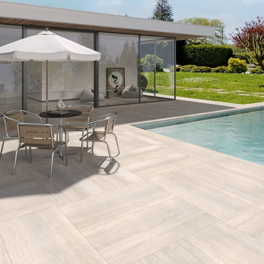 Turkish Beige Travertine Porcelain Paving Tiles 1200 x 600 From £29.99/m2 - Image 4