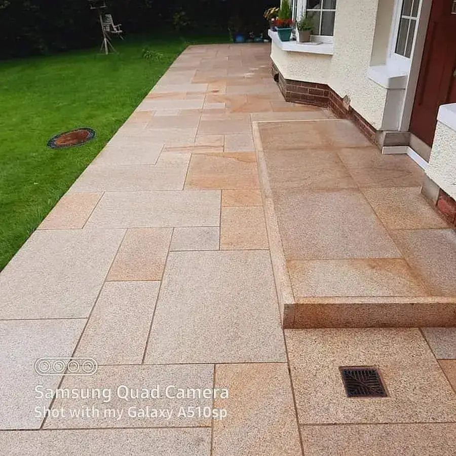 Gold Yellow Granite Paving Slabs 900x600x20 From £28.99/m2 - Image 4