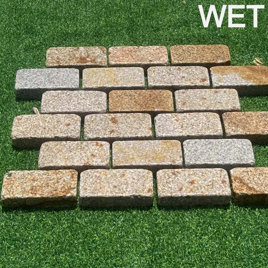 Yellow Gold Granite Setts Sawn Tumbled 200x100x50mm From £54.69/m2 - Image 4